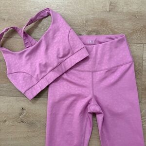 IVL Collective light pink cheetah chi chi sports bra and leggings set